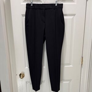 H&M Black Slim Tailored Pinstriped Trousers
